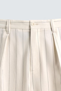 PLEATED STRIPED TROUSERS - Zara фото 9