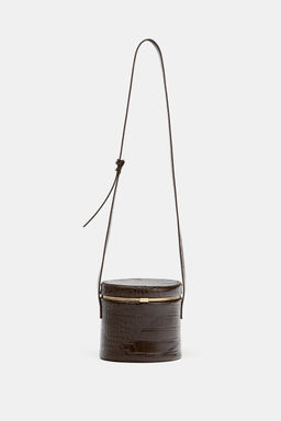 BOLSO R?GIDO EFECTO RELIEVE / Marr?n - Zara фото 2