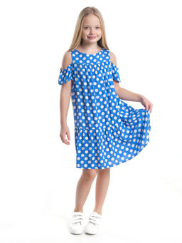 Платье в горох 22-7180 голубой горох - Mini maxi фото 18