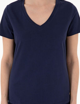 Lacivert Regular Fit V Yaka Basic Ti__rt - Pierre cardin фото 6