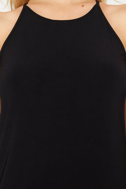 TRENDYOLMILLA Siyah Soyut Halter Yaka A-line/Can Ac?lan Esnek Maxi Orme Kalem Elbise TWOSS24EL00558 фото 3
