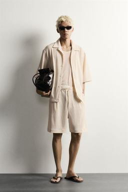 BERMUDA RELAXED FIT RELIEVE / Beige vigor?