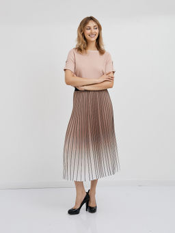 плиссированная юбка с эффектом градиент в бежевых тонах - Glenfield фото 3
