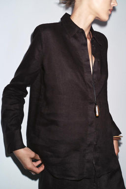 ZW COLLECTION 100% LINEN SHIRT - Zara фото 14