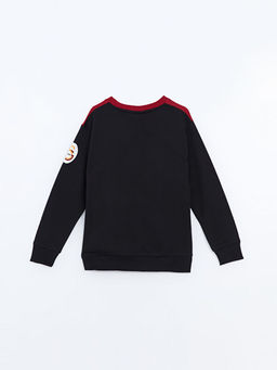 Bisiklet Yaka Galatasaray Bask?l? Erkek ?ocuk Sweatshirt