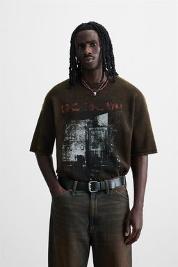 WASHED PRINT KNIT T-SHIRT - Zara фото 2