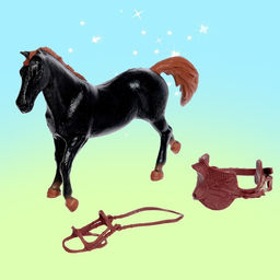 Игровой набор лошадка с куклой, с аксессуарами