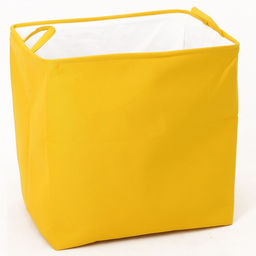 Корзина для хранения игрушек с затяжкой на веревке, 40×50×48 см, жёлтая