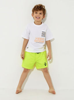 20134750008, Купальные шорты детские для мальчиков Bismark лайм