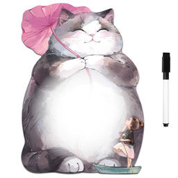 Магнитная доска c полем для рисования и письма арт. 73038/ 50 КОТ С ЗОНТИКОМ ( 21*29,3 см, мелованна