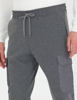 Серые меланжевые спортивные штаны-джоггеры - Cacharel фото 5