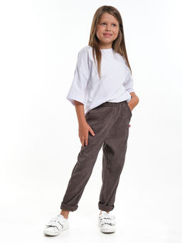 Вельветовые брюки UD 7972 коричневый - Mini maxi фото 7