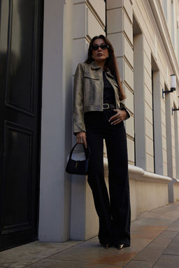 TRENDYOLMILLA Siyah Pens Detayl? Yuksek Bel Uzun Straight Jeans TWOAW23JE00345  фото 7