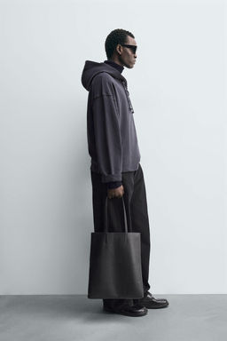 TEXTURED DRAWSTRING SWEATSHIRT - Zara фото 4