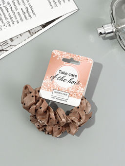 Цена за 6 шт. Резинка для волос "Летиция" (набор 2 шт) 7 см, коричневый