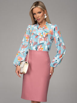 Юбка Лима (экокожа/розовый) - Эльза фото 8