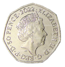 Монета 50 пенсов 2022 года Великобритания 50 лет декриминализации гомосексуализма в Великобритании