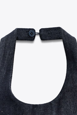 ZW COLLECTION DENIM HALTER TOP - Zara фото 7