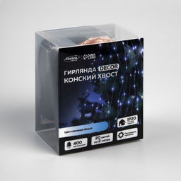 Гирлянда Конский хвост 20 нитей по 2 м, нить медная, 400 LED, 12 В, блок питания в комплекте, фиксинг, свечение белое - Luazon lighting фото 9