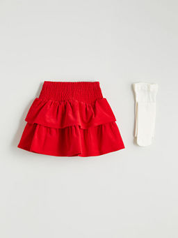 Kat Kat K?z ?ocuk Kadife Etek ve K?lotlu ?orap