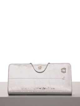 LACCOMA кошелек LA-1777-ЛАК-серебристый натуральная кожа