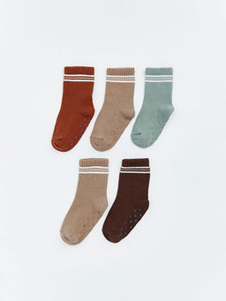 ?izgili Erkek Bebek Soket ?orap 5li