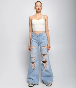 Джинсы #БШ2206, светло-голубой