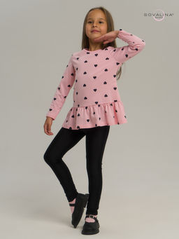 Костюм Алиса черные сердечки на розовом-черная - Sovalina фото 13