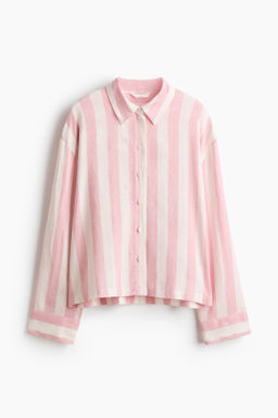 Camisa en mezcla de lino