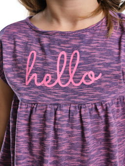 Комплект для девочки детский сад с лосинами UD 0831 лиловый - Mini maxi фото 6