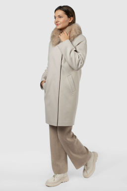 мех натуральный песец, Пальто с Утеплителем: Термофинн - El podio фото 4