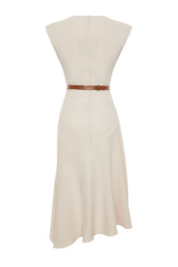 Tas Etegi Asimetrik Midi Dokuma Elbise TWOSS24EL00513