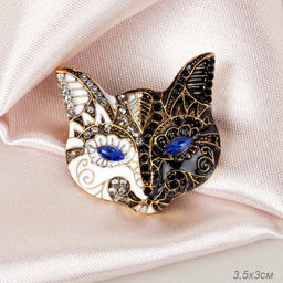 Брошь Лиса маска / 4632 /уп 12/