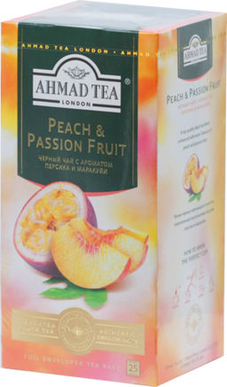 AHMAD TEA. Flavoured Collection. Peach & Passion Fruit карт.пачка, 25 пак.