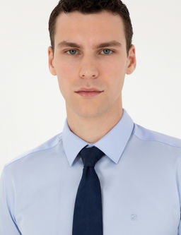 Koyu Mavi Slim Fit Uzun Kollu Basic G_mlek - Pierre cardin фото 9