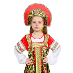 Русский народный костюм Рябинушка для девочки, р. 38, рост 146 см - Страна карнавалия фото 2