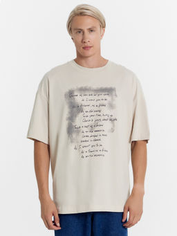 Футболка мужская бежевая с печатью белый песок +печать 111821 - Mark formelle фото 3