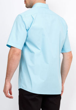 Сорочка мужская короткий рукав GREG Gb210/309/BL SKY  фото 3