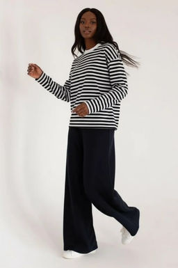 Лонгслив-тельняшка футер 2х нитка ПЕНЬЕ - Knitka wear фото 11