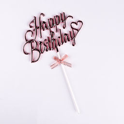 Топпер Happy Birthday, розовый, с бантиком, Дарим красиво  фото 3