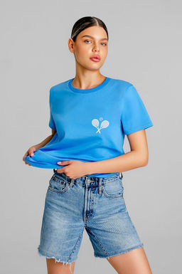 Арт. 3173 Футболка женская 44-52 (5 шт) Цвет:небесный - Калинка фото 5