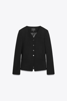 CONTRAST DETACHABLE COLLAR BLAZER - Zara фото 9