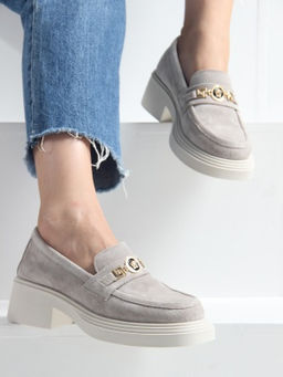 Лоферы туфли 173.1453be. каменный замша