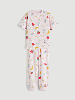 Desenli K?z ?ocuk Pijama Tak?m