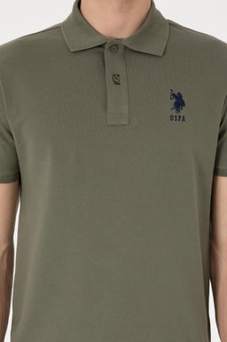 Erkek Slim Fit Polo Yaka Koyu Haki Basic Ti__rt Sepette S_rpriz _ndirim - U.s. polo assn фото 6