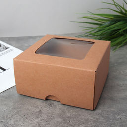 Коробка подарочная складная 10x10x5 см / 326-B /уп 12/300/крафт - Галеонтрейд фото 2