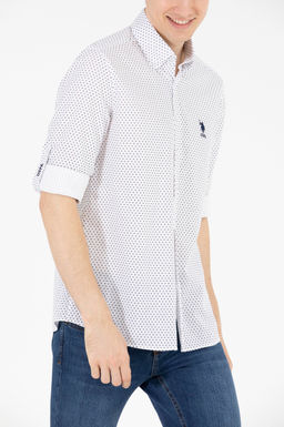 U. S. Polo Assn Мужская темно-синяя рубашка с длинным рукавом - U.s. polo assn фото 6