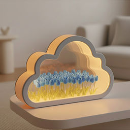 Набор для творчества-светильник Облако голубой, в пакете