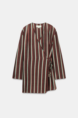 CHAQUETA CRUZADA RAYAS / Rayas marrones - Zara фото 6
