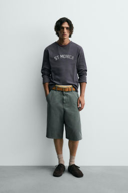WASHED PRINT RIBBED T-SHIRT - Zara фото 9